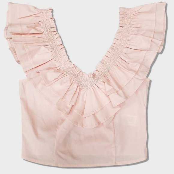 wild fable Tops - NWT Sz M Sleeveless Ruffle Top Wild Fable Pink